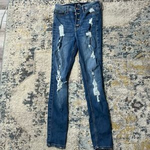 Hollister distressed stretchy jeans 26/30